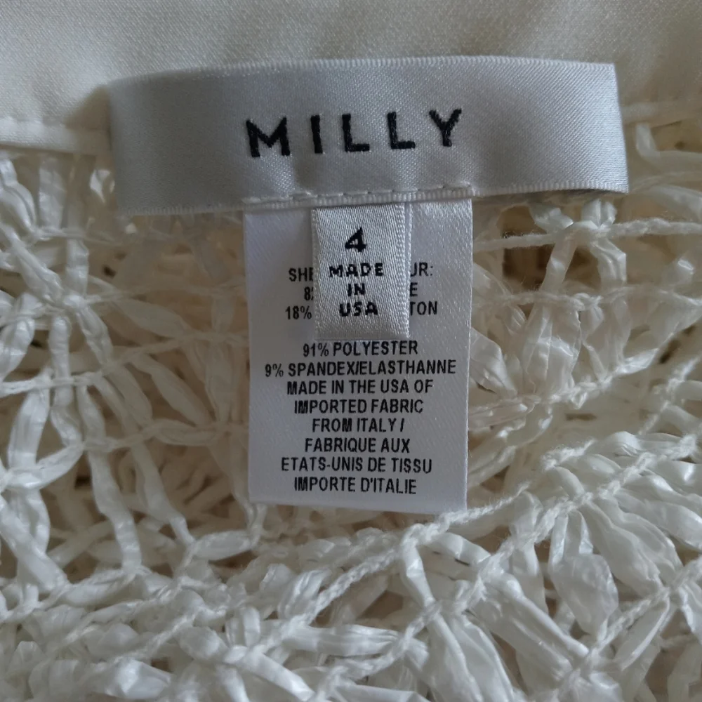 Milly Raffia Netting Cocktail Coat